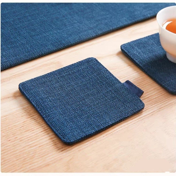 Suport pătrat din pânză pentru ceainic și ceai – placă izolatoare, impermeabil, pentru birou și casă, stil simplu, calitate premium