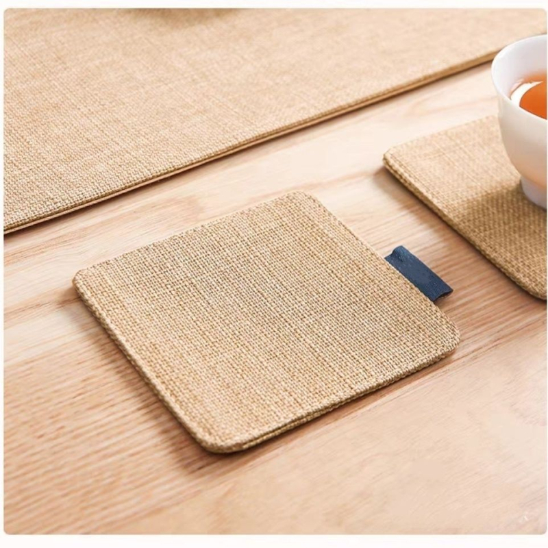 Suport pătrat din pânză pentru ceainic și ceai – placă izolatoare, impermeabil, pentru birou și casă, stil simplu, calitate premium
