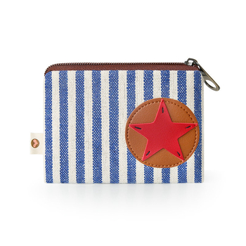 Monetų piniginė su dryžuotu raštu, drobė, gaivus ir mielas stilius, kvėpuojantis, kasdieniam naudojimui