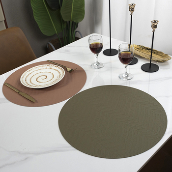Okrugli podmetač od PVC-a, moderni minimalistički stil, otporan na toplinu, vodootporan