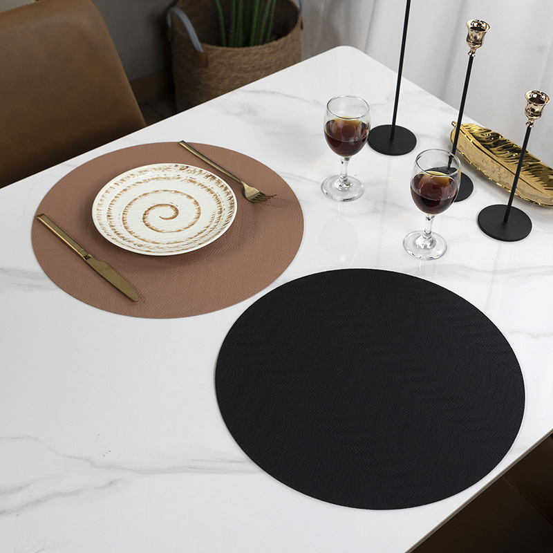 Okrugli podmetač od PVC-a, moderni minimalistički stil, otporan na toplinu, vodootporan
