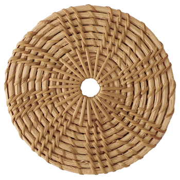 Set rotund din rătan pentru ceremoniile de ceai – suporturi antialunecare, suport pentru cești, izolație termică