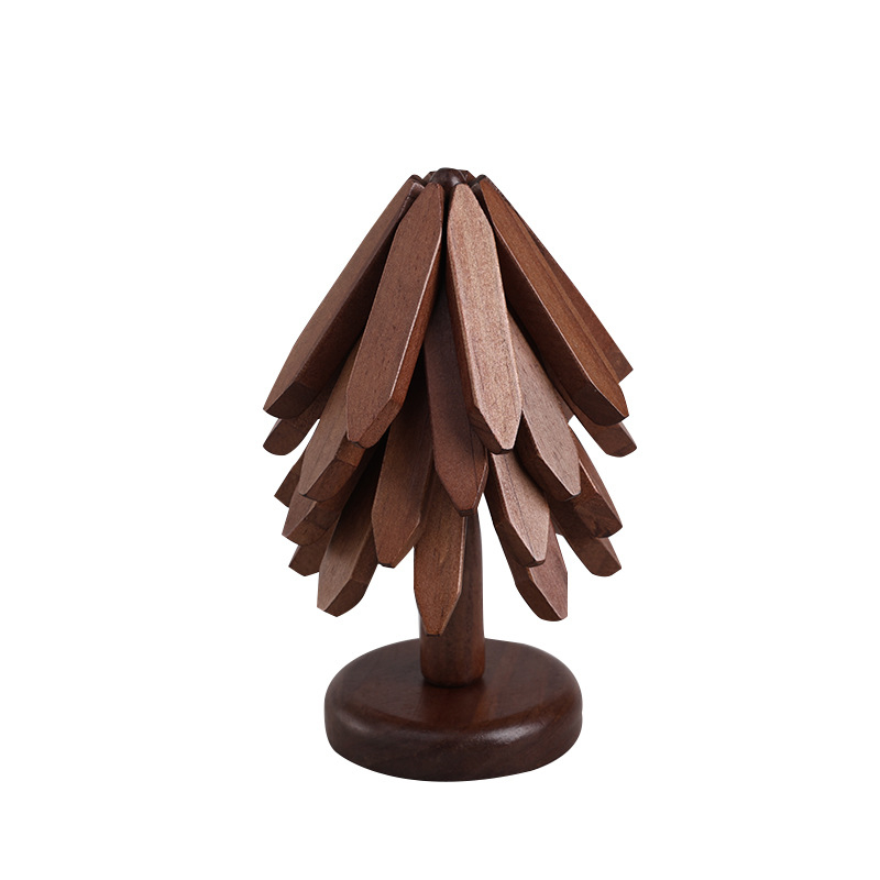 Covoraș de masă din lemn, stil Nordic, formă neregulată, rezistent la căldură, calitate premium