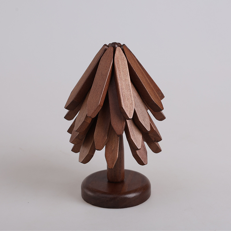 Covoraș de masă din lemn, stil Nordic, formă neregulată, rezistent la căldură, calitate premium