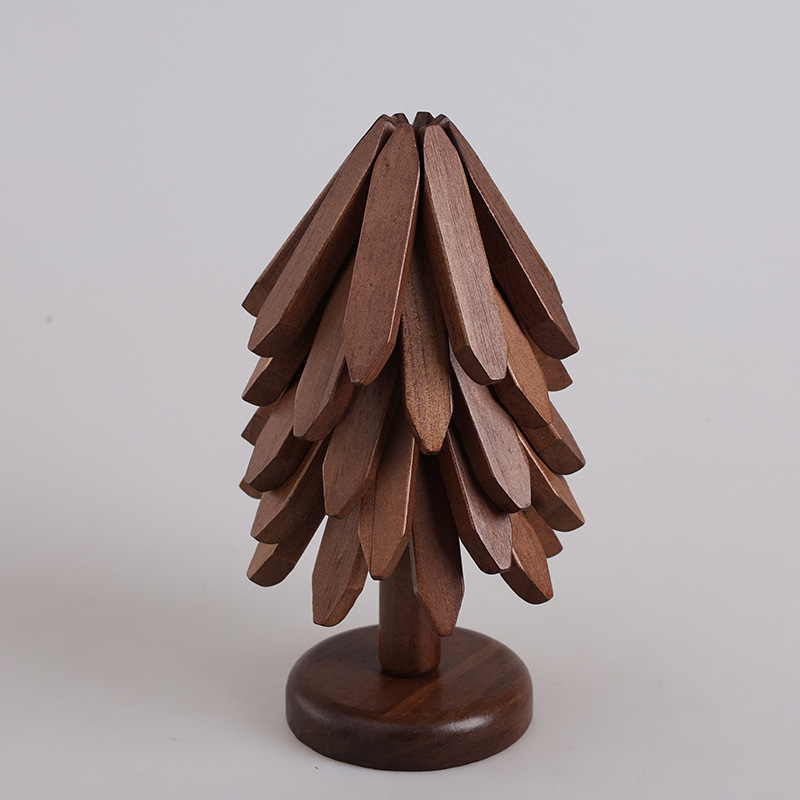 Covoraș de masă din lemn, stil Nordic, formă neregulată, rezistent la căldură, calitate premium