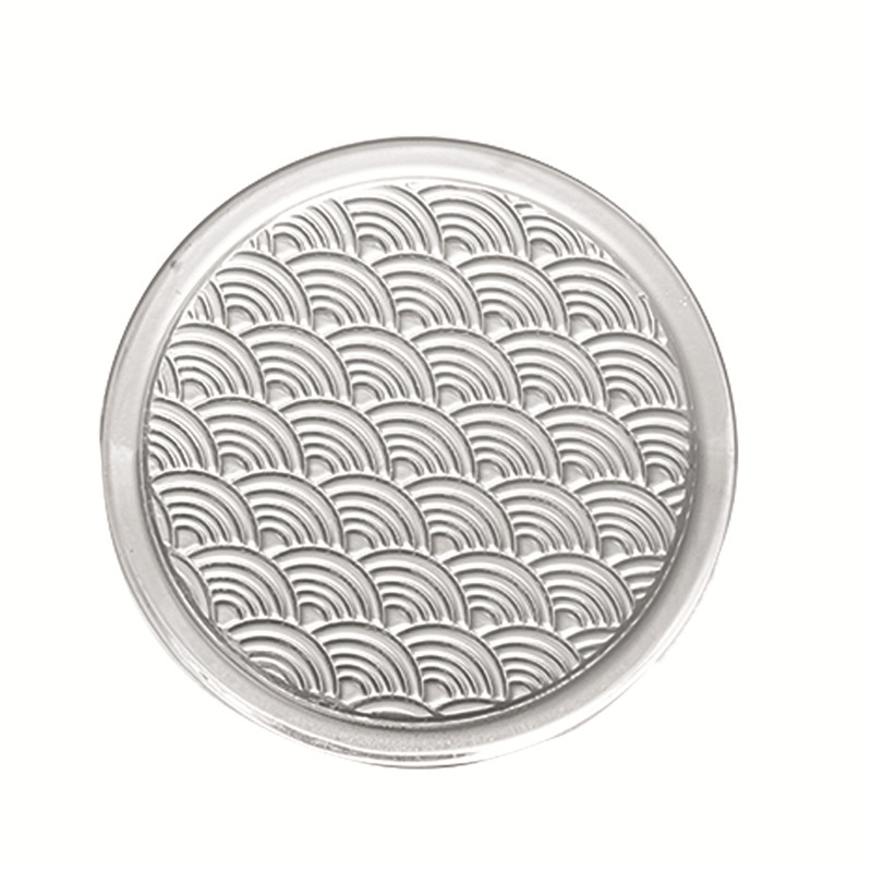 Suport din sticlă pentru ceai și coaster în stil japonez, cu model Xiangyun Waves (rotund și pătrat) – accesorii pentru setul de ceai