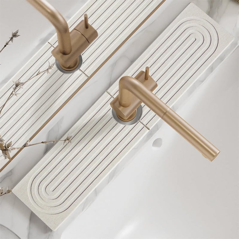 Covoraș pentru chiuvetă din diatomită, pătrat, absorbant, uscare rapidă, pentru bucătărie și baie