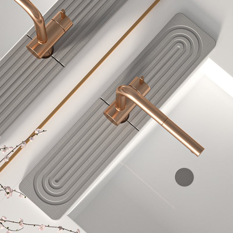 Covoraș pentru chiuvetă din diatomită, pătrat, absorbant, uscare rapidă, pentru bucătărie și baie