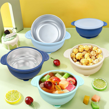 Farfurie de masă din silicon pentru copii cu divizori, set de 1 piesă, compartiment cu trei pătrate pentru pudră de lapte, potrivită copiilor de la 3 luni în sus, stil minimalist, proaspăt și drăguț