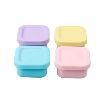 Keturkampė silikono vaikų papildomosios maisto dėžutė, National Boutique, vaikams nuo 3 mėnesių, paprastas stilius