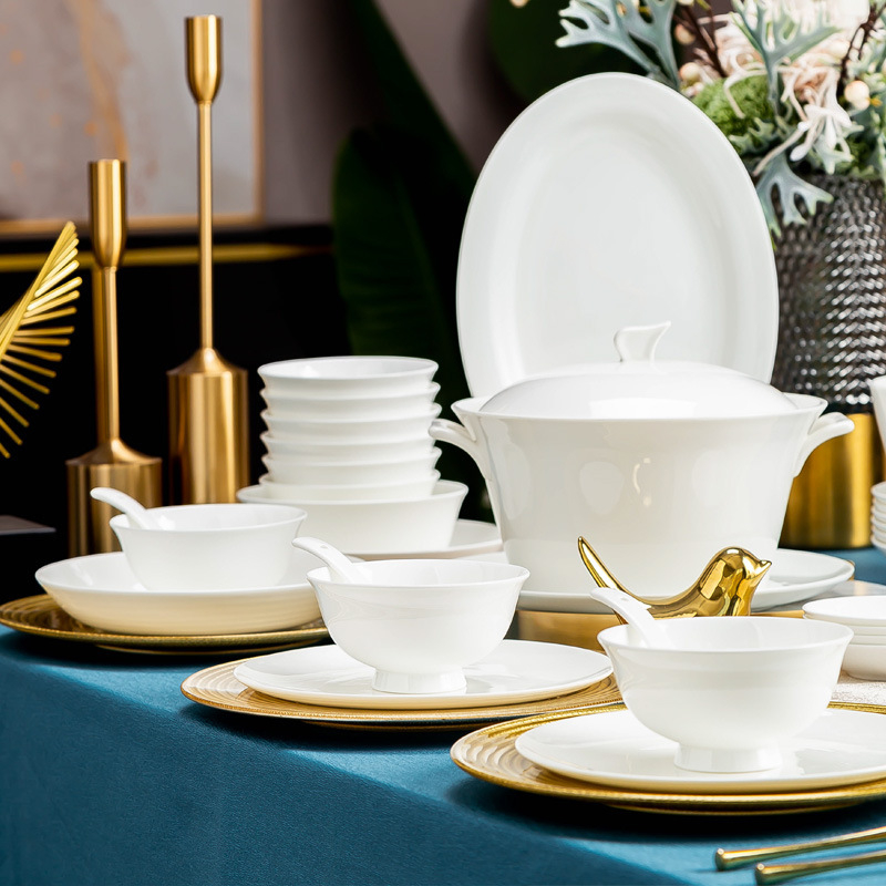 Керамичен сервиз за хранене, ръчно изработен, с възможност за персонализация, модерен минималистичен стил