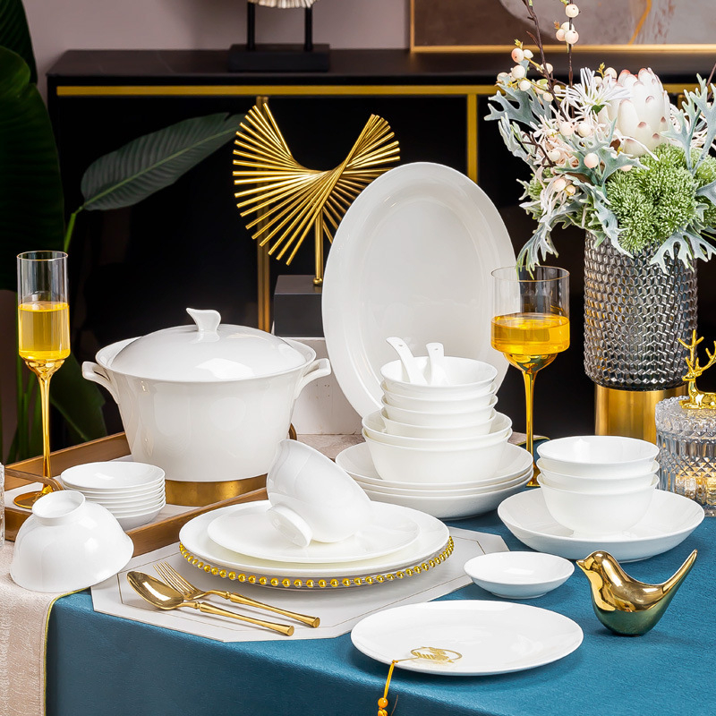 Керамичен сервиз за хранене, ръчно изработен, с възможност за персонализация, модерен минималистичен стил