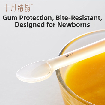 October Crystal babai PPSU és szilikon kanál – egyszerű stílus, 3 hónapos kortól