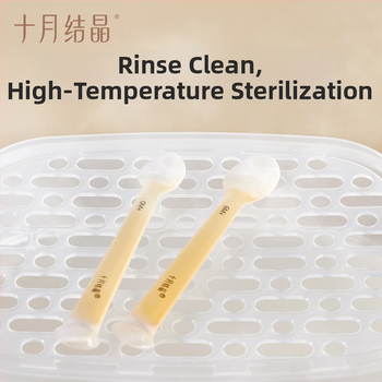 October Crystal babai PPSU és szilikon kanál – egyszerű stílus, 3 hónapos kortól