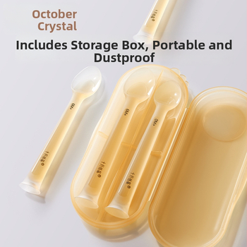 October Crystal babai PPSU és szilikon kanál – egyszerű stílus, 3 hónapos kortól