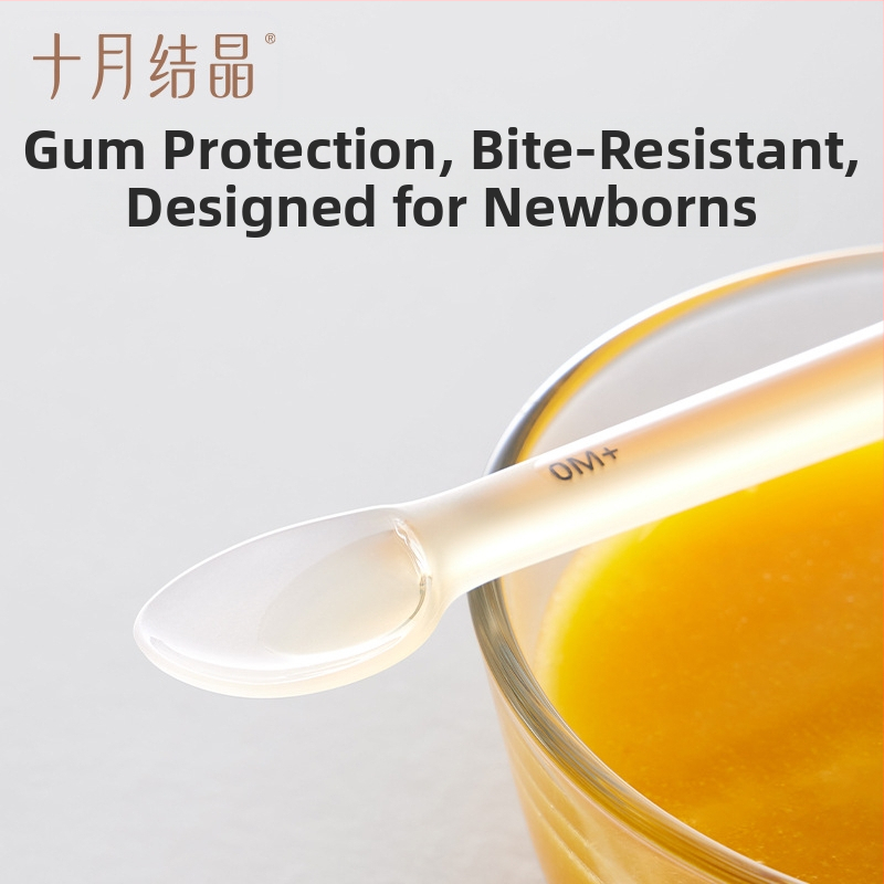 October Crystal babai PPSU és szilikon kanál – egyszerű stílus, 3 hónapos kortól