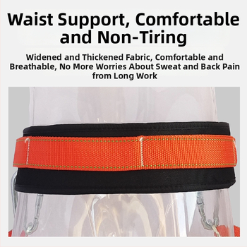 Centură de siguranță pentru electricieni, cu talie unică, curea poliesterică și funie de 2 m, capacitate 100 kg, tip: centură de siguranță