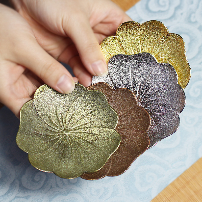 Suport pentru cești – Lux ușor, Cireș japoneză înflorită, aliaj, logo imprimat, ambalaj OPP