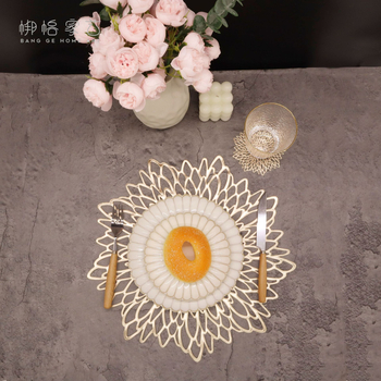 Set de plăci pentru masă și suporturi pentru pahare, PVC, rotund, culoare solidă, stil nordic