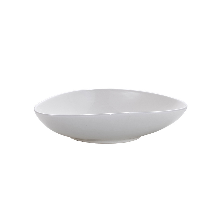 Kerámiából készült gyümölcssaláta tál, szabálytalan alak, mikrózható, fényes luxus retro stílusban