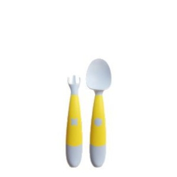 Set pribora za hranjenje beba: vilica i žlica, plastični, za bebe od 6 mjeseci, Imperial Favorite, svjež i sladak stil