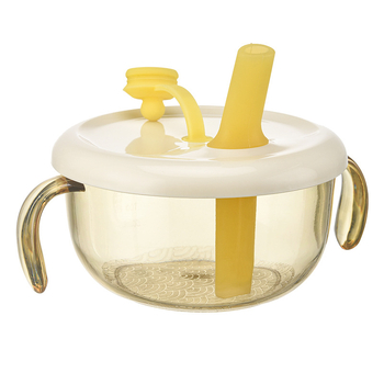 Castron PPSU pentru bebeluși cu design cu două urechi, pentru alimentație complementară, cu terci de orez, 12 luni+, 1 buc, Stil drăguț