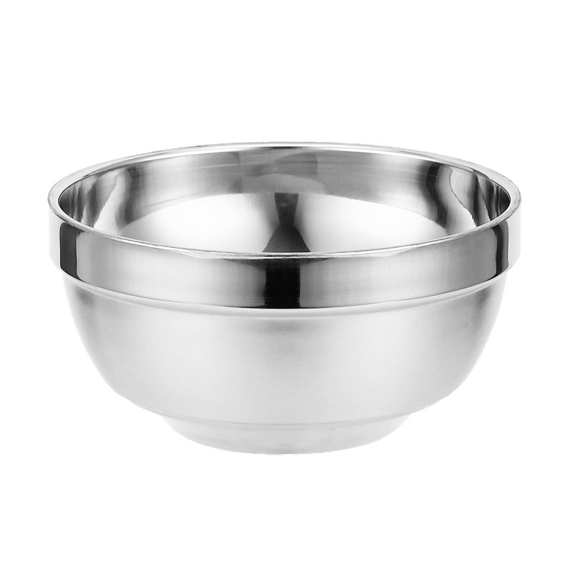 Oțel inoxidabil 304, bol dublu izolat, compatibil cu microunde, bol rotund pentru orez cu suprafață electroplacată, diametre 10–12,9 cm