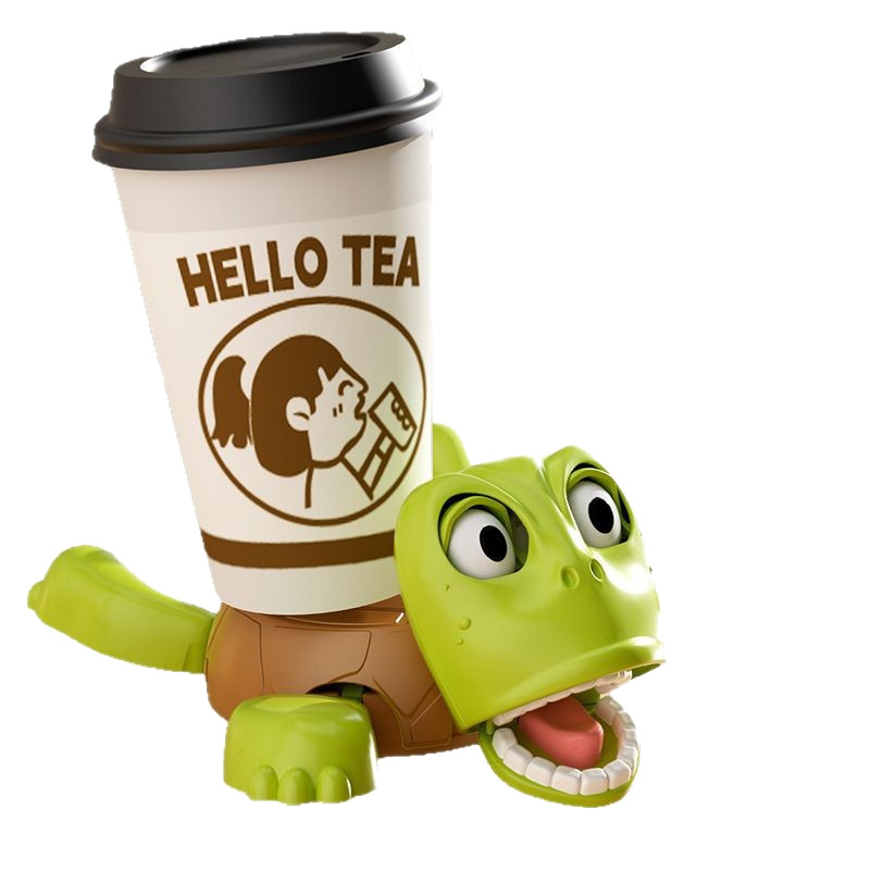 Suport de pahar cu țestoasă – Design amuzant de tip desen animat, formă neregulată, plastic, lansare 2025, decor de birou non-electronic