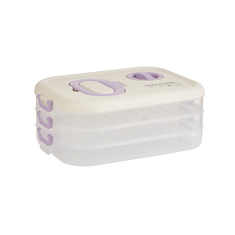 Cutie pentru găluște, depozitare multistrat, plastic alimentar, păstrează prospețimea, etanșă pentru frigider