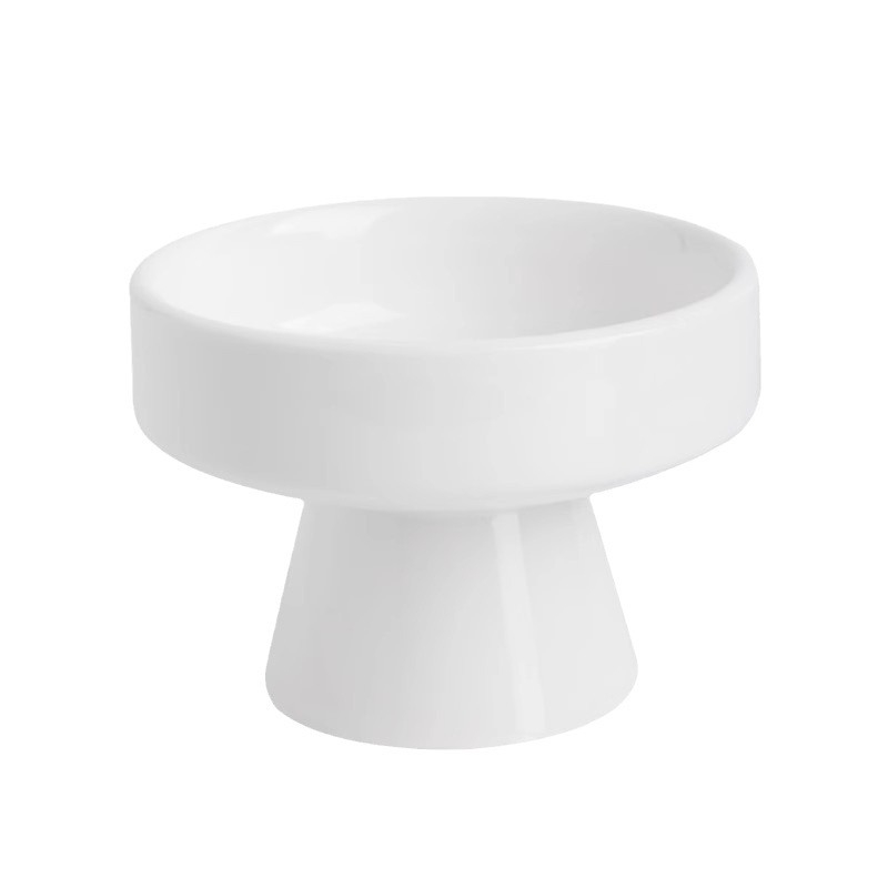 Vas de porțelan cu picior înalt pentru hoteluri și restaurante, compatibil cu microunde, logo tipărit, personalizabil