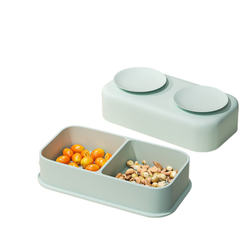 Tavă portabilă de masă din silicon pentru bebeluși, cu compartimente și ventuză integrată, set de 2 piese, de la 12 luni