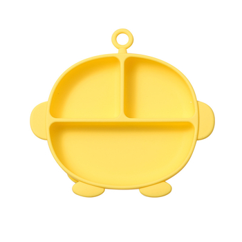 Παιδικό πιάτο από σιλικόνη με διαχωριστικά και βεντούζα – ενιαίο σχέδιο, παιδικά είδη τραπεζιού για εκμάθηση φαγητού (από 6 μηνών)