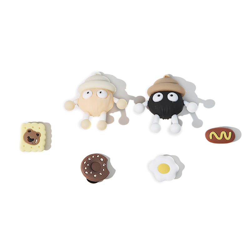 Αποσπώμενο διακοσμητικό εξάρτημα για παπούτσια τύπου Crocs – σχέδιο με λουλούδι και ζευγάρι καρτούν, Curry Beggar, κατάλληλο για casual παπούτσια και παντόφλες, όλες οι εποχές