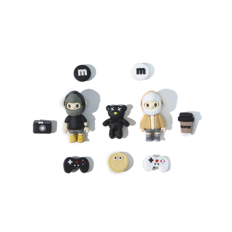 Αποσπώμενο διακοσμητικό εξάρτημα για παπούτσια τύπου Crocs – σχέδιο με λουλούδι και ζευγάρι καρτούν, Curry Beggar, κατάλληλο για casual παπούτσια και παντόφλες, όλες οι εποχές