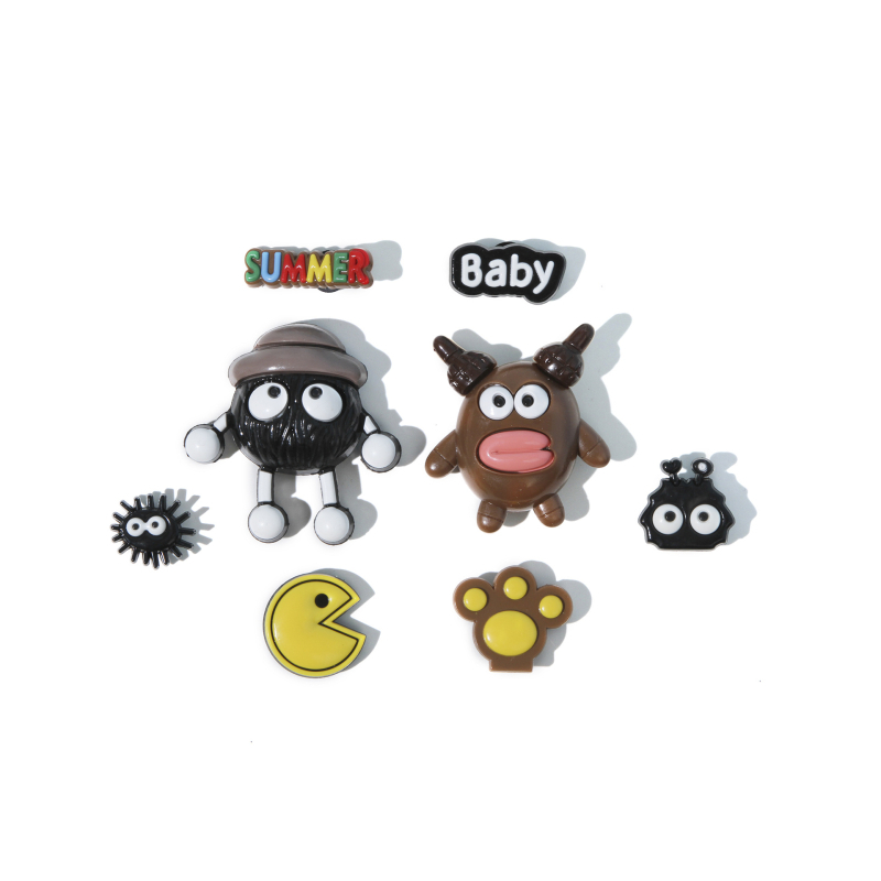 Αποσπώμενο διακοσμητικό εξάρτημα για παπούτσια τύπου Crocs – σχέδιο με λουλούδι και ζευγάρι καρτούν, Curry Beggar, κατάλληλο για casual παπούτσια και παντόφλες, όλες οι εποχές