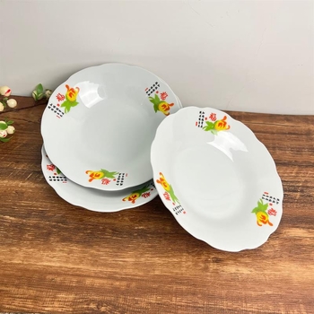 Keramički set od 5 tanjura za povrće, kineski stil, cvjetni uzorak, poklon za Božić – poslovni pokloni