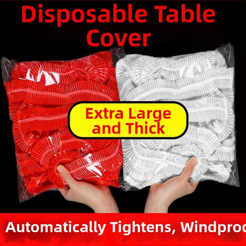 ELastic στρογγυλό τραπεζομάντηλο μίας χρήσης, διαφανές πλαστικό, βιοδιασπώμενο, δυνατότητα εκτύπωσης λογοτύπου, πολλές διαστάσεις