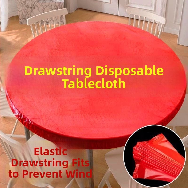 ELastic στρογγυλό τραπεζομάντηλο μίας χρήσης, διαφανές πλαστικό, βιοδιασπώμενο, δυνατότητα εκτύπωσης λογοτύπου, πολλές διαστάσεις