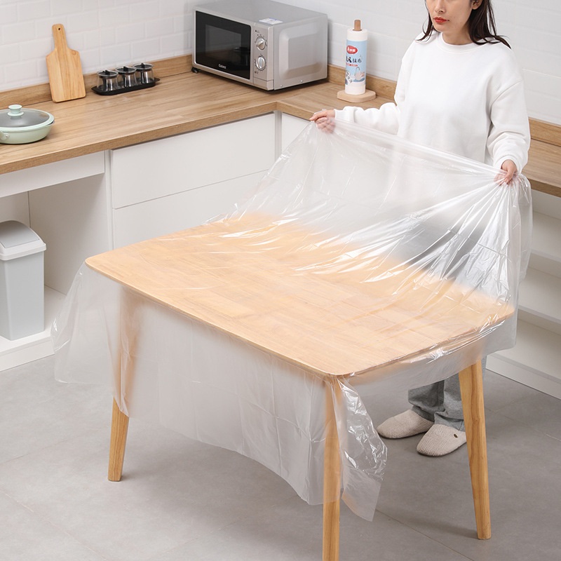 Τραπεζομάντηλο μίας χρήσης από πλαστικό PE, τετράγωνο, διαφανές, παχύτερο φιλμ, αδιάβροχο (PE, τετράγωνο, παχύτερο φιλμ, διαφανές)