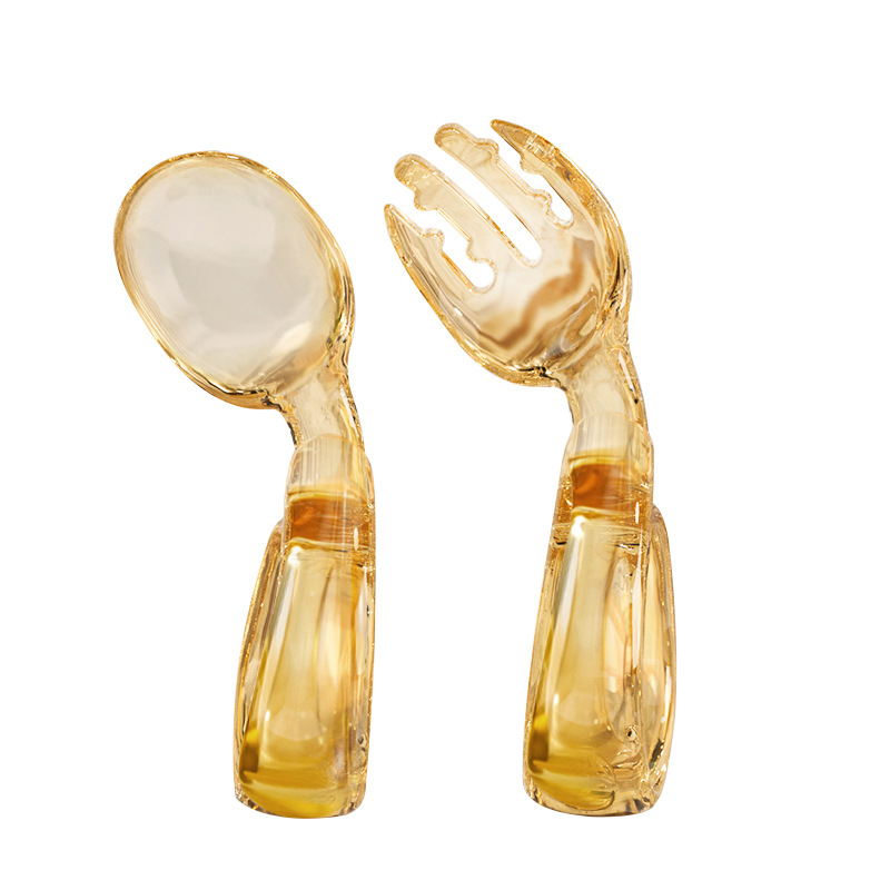 MISUTA Σετ πιρουνάκι και κουτάλι για μωρά – καμπύλος χειρισμός, κοντός καμπύλος άκρη, σκεύη αυτοτροφοδότησης με κουτί αποθήκευσης, PPSU, για ηλικίες από 6 μηνών και άνω