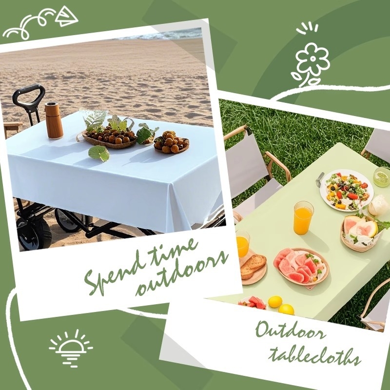 Ορθογώνιο τραπεζομάντιλο μίας χρήσης από πλαστικό (PE), αδιάβροχο και ανθεκτικό στο λίπος, 0.1 mm πάχος, βιοδιασπώμενο