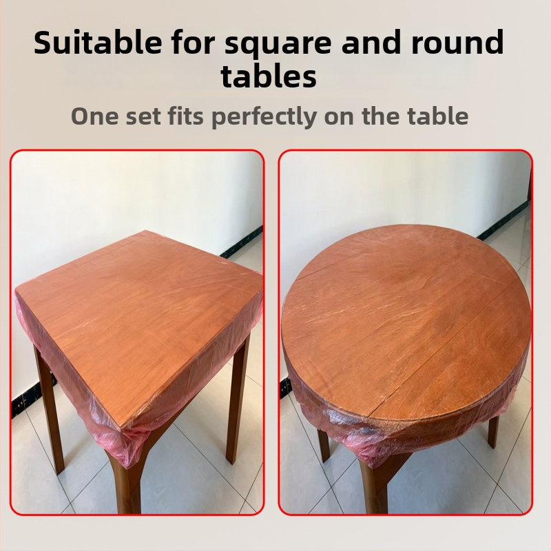 Μίας χρήσης τραπεζομάντηλο από PE πλαστικό με ελαστική περιμετρική άκρη; παχ ASN?