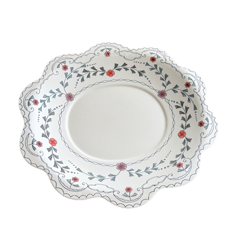 Keramičke zdjele s cvjetnim uzorkom, nordijski stil, nepravilni oblik, boja pod glazurom