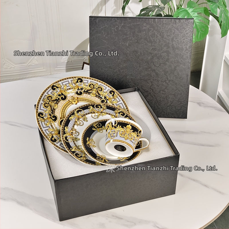 Sada riadu z kostného porcelánu, európsky štýl, ľahký luxusný retro, ručne vyrobené, možnosť prispôsobenia