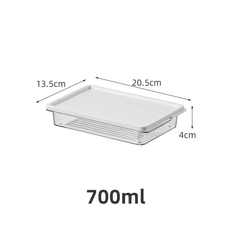 Cutie transparentă din PET, etanșă, pentru frigider și congelator