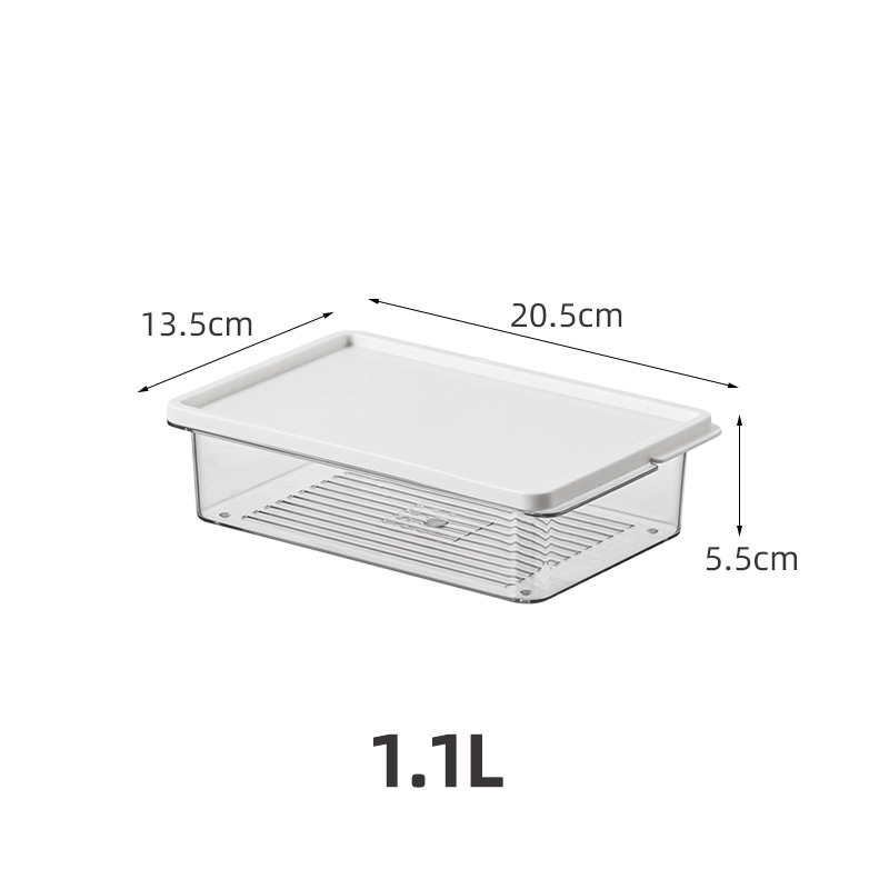 Cutie transparentă din PET, etanșă, pentru frigider și congelator