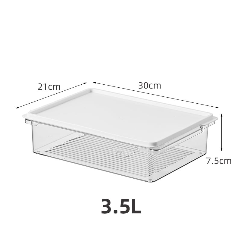 Cutie transparentă din PET, etanșă, pentru frigider și congelator