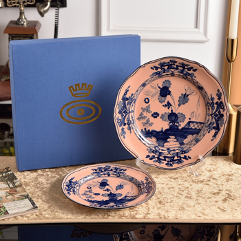 Porcelán étkészlet – reggeliző és délutáni tea használathoz, dupla tányérral, könnyű luxus retro stílus, általános használat