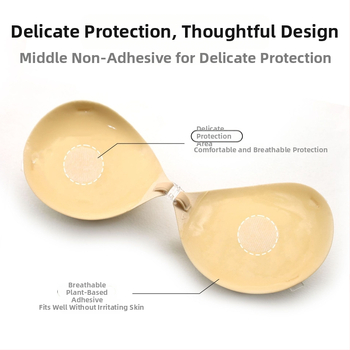 Nailonist paksendatud push-up rinnahoidja padjad, mango kuju niblid, hingavad, nähtamatud, läikivad, pruutkleitidele