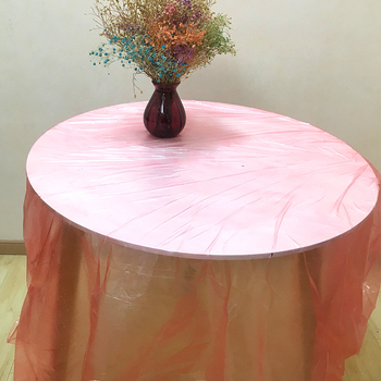 Μονοχρηστικό τραπεζομάντιλο από PE πλαστικό, παχυσμένο φιλμ, για γαμήλιες δεξιώσεις, ορθογώνιο και στρογγυλό σχήμα, σετ 10 τεμαχίων